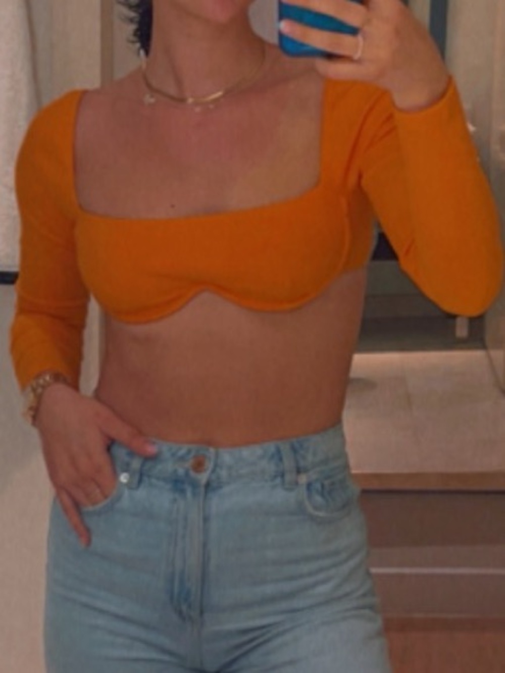 Princess Polly orange crop top